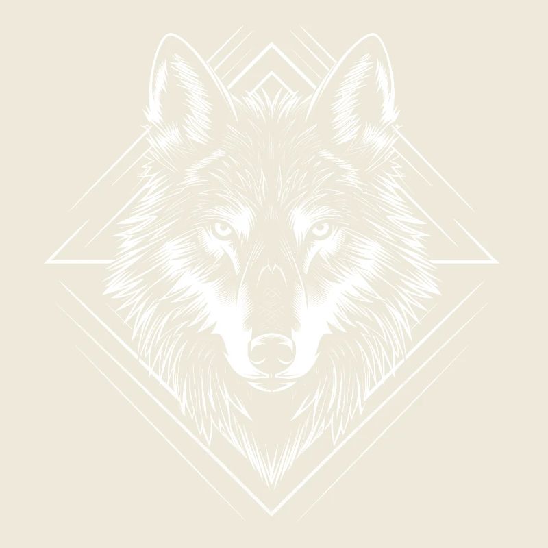 Minimalistischer Wolf im modernen Bold Grafikstil