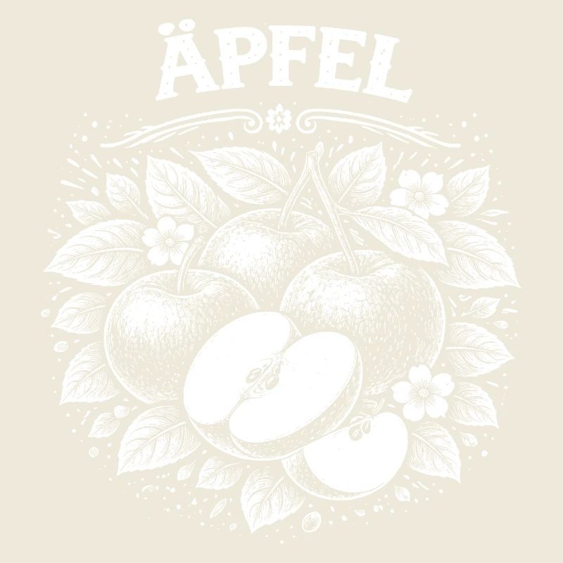 Apple Woodcut Botanical Print