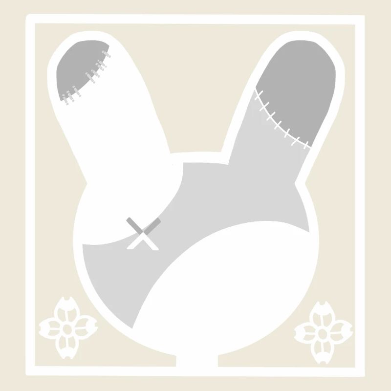 Silhouette du lapin-patchwork