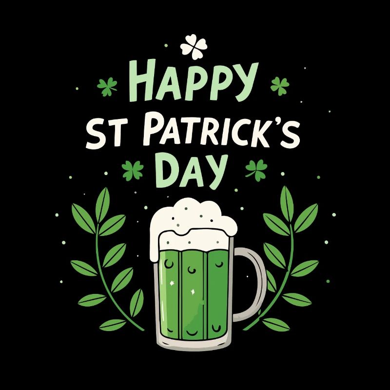 Saint Patrick Bière Verte Joyeuse