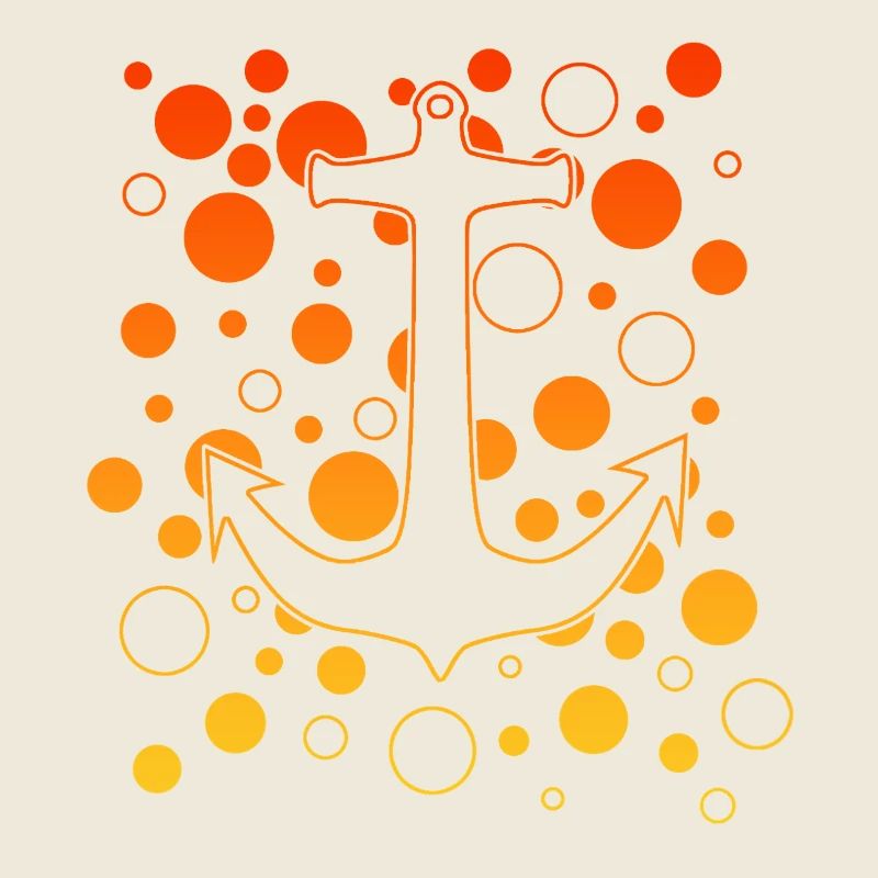 Luminous Anchor with Bubbles