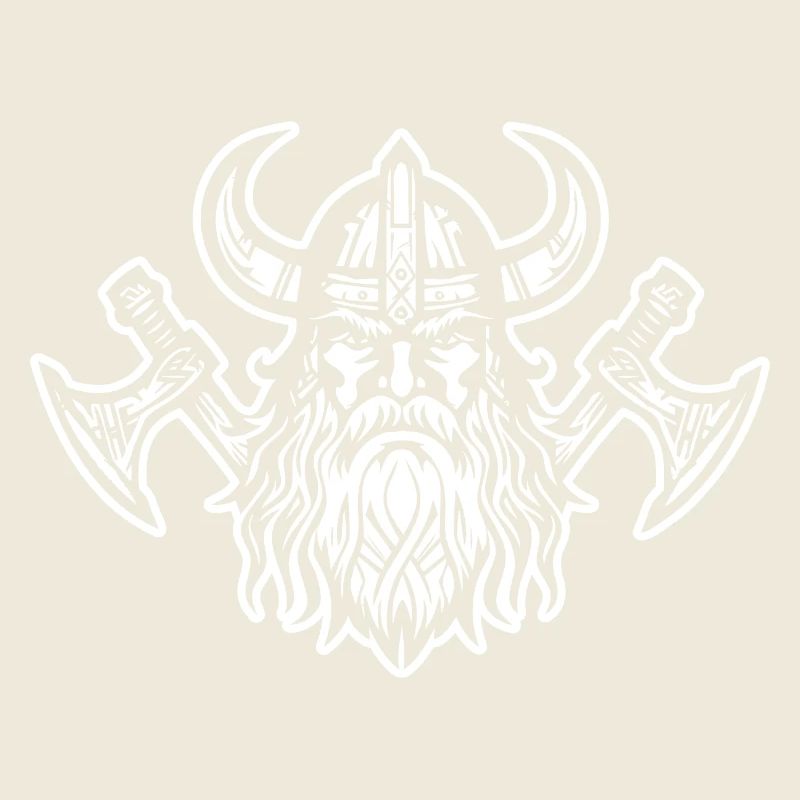Viking avec hache et casque