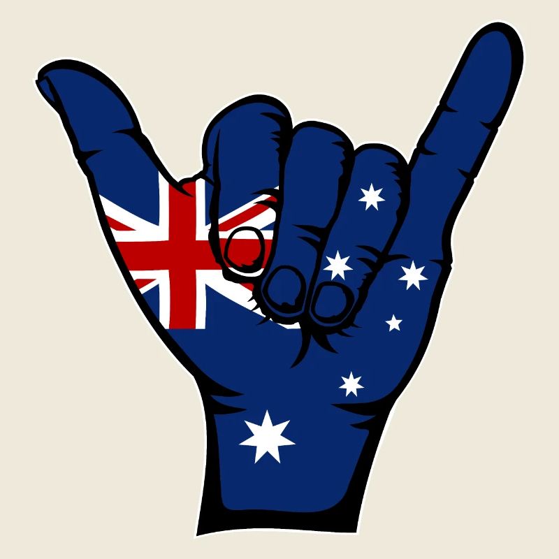 Australia Flag Surfing Symbol
