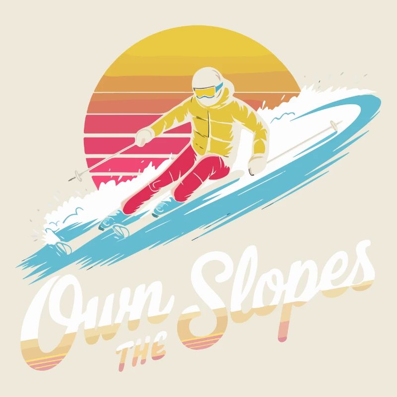 Own the Slopes - Retro Ski-Stil