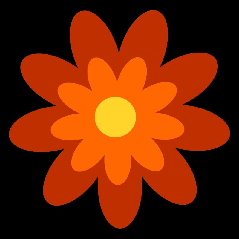 70er Jahre Blume Muster