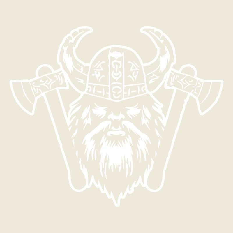 Viking avec hache et casque