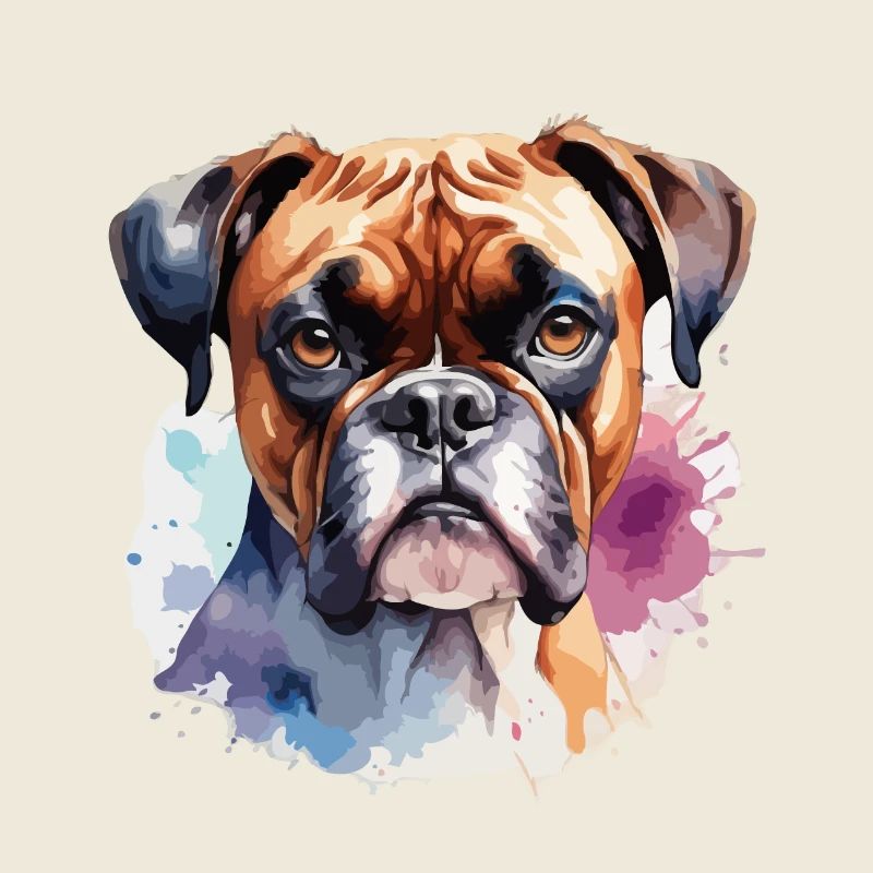 Boxer Hund Cool Bunt Und Niedlich