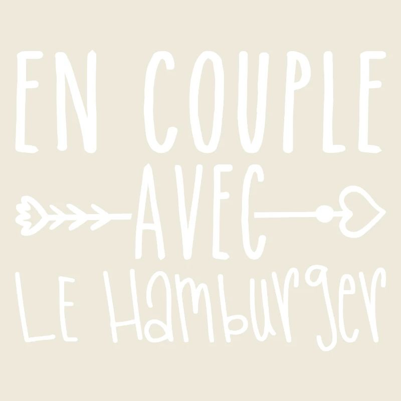 En Couple avec Hamburger, cadeau Fans de Hamburger