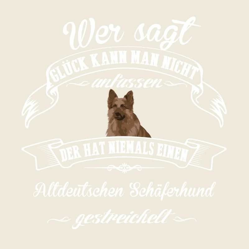Old german shepherd dog happiness