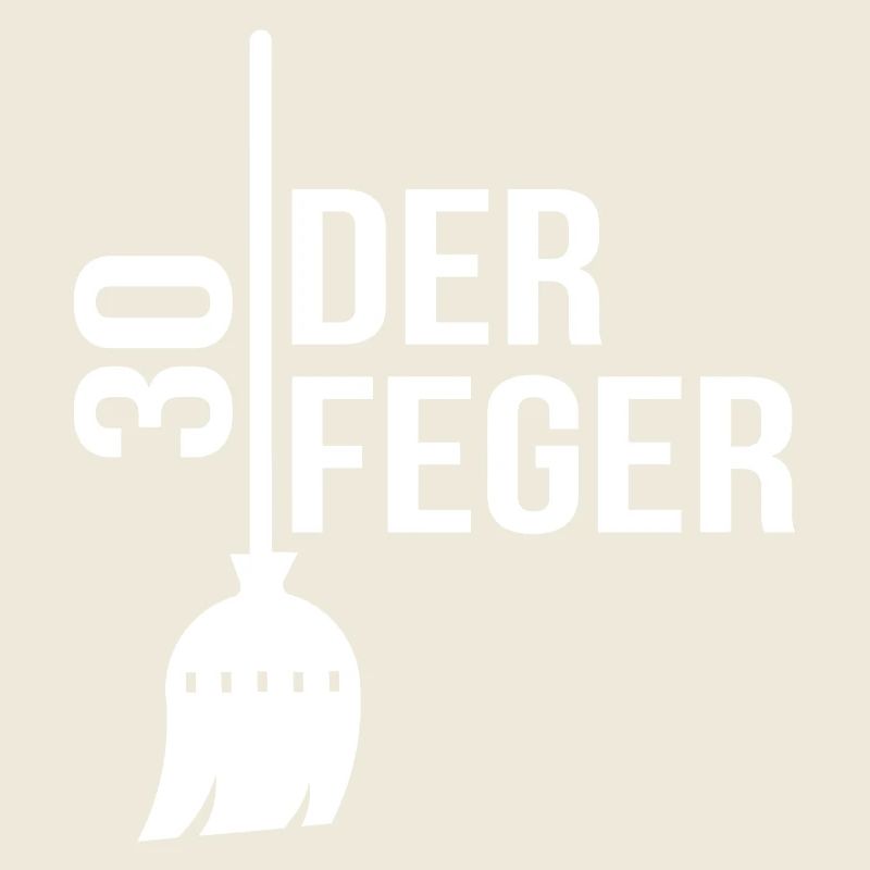 30th birthday sweep sweeper (set "30GEF") white
