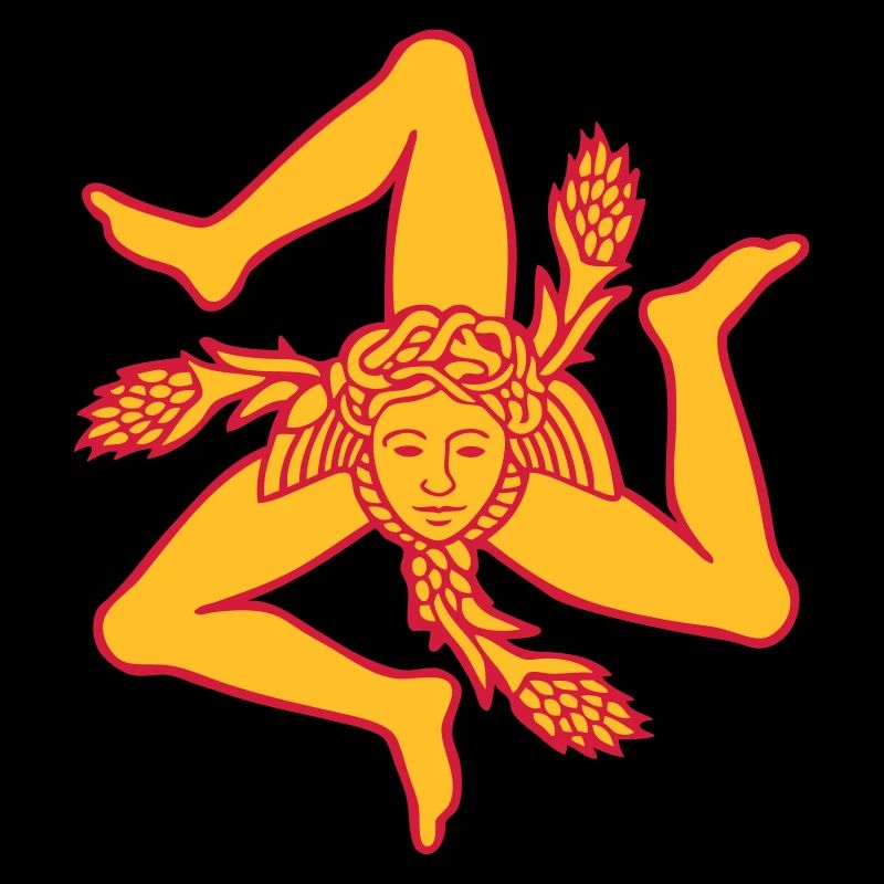 Sicile Trinacria drapeau Sicilien Sicilia