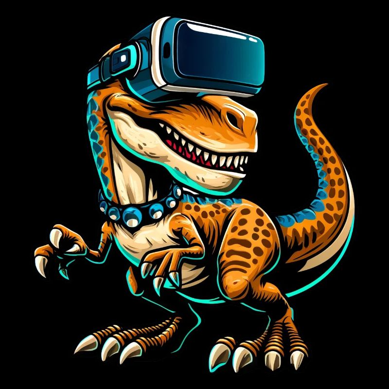 Dino T-Rex VR Virtual Reality Gamer Gaming