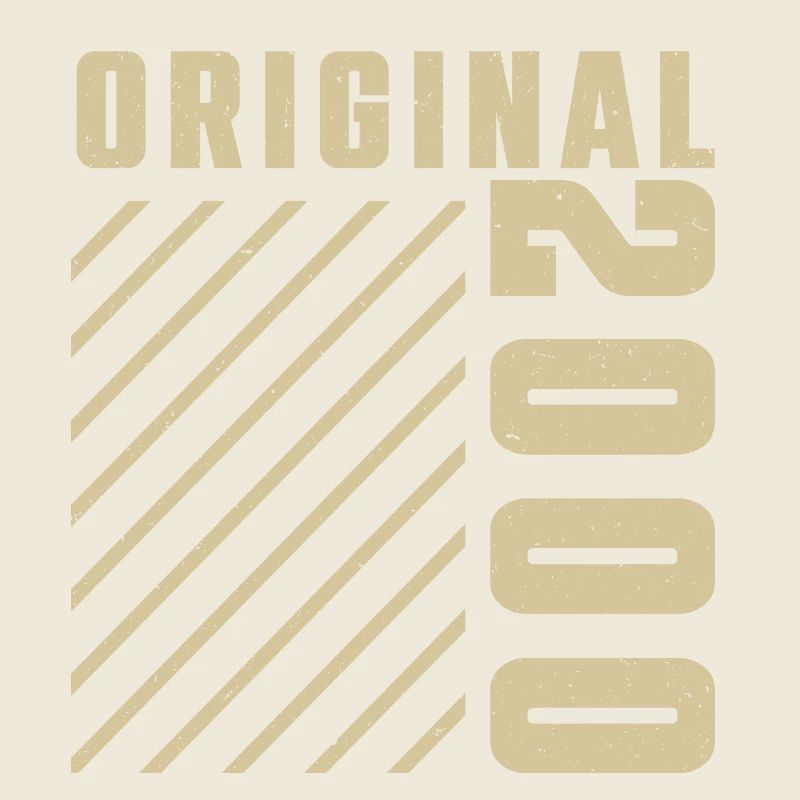 Original 2000 Authentisch 2000 Vintage Bursdag