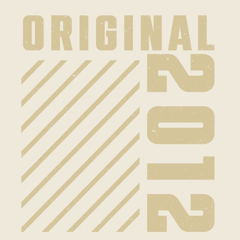 Original 2012 Authentic 2012 Vintage Bursdag