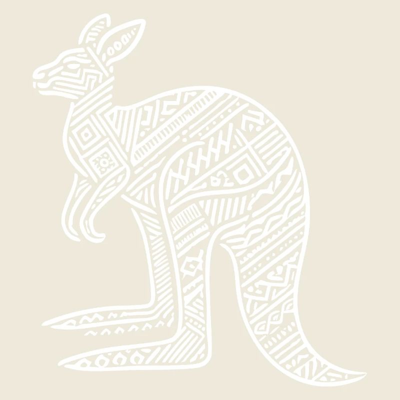 Känguru mit Tribal Muster