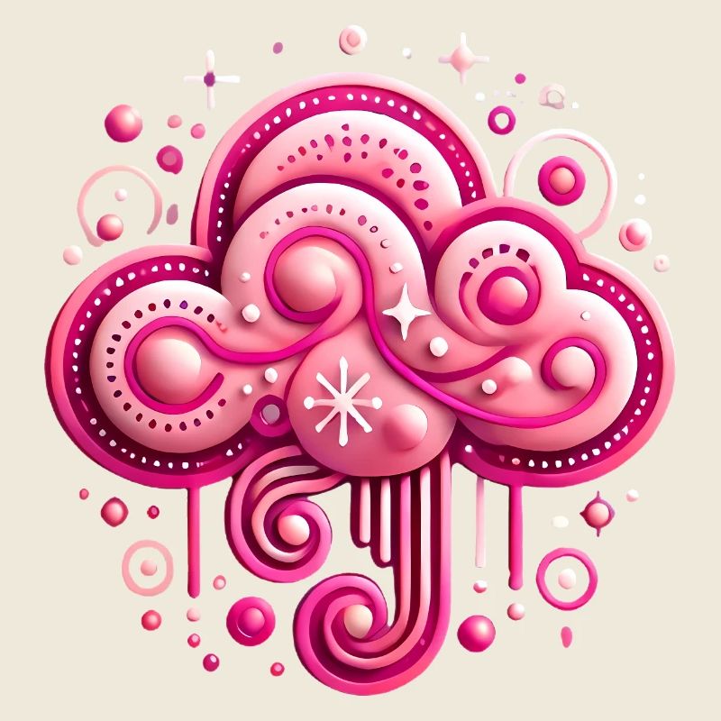 Conception fantaisiste de nuage rose