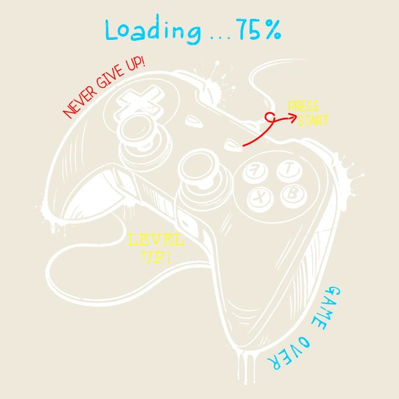 Retro Gaming Style Controller Art