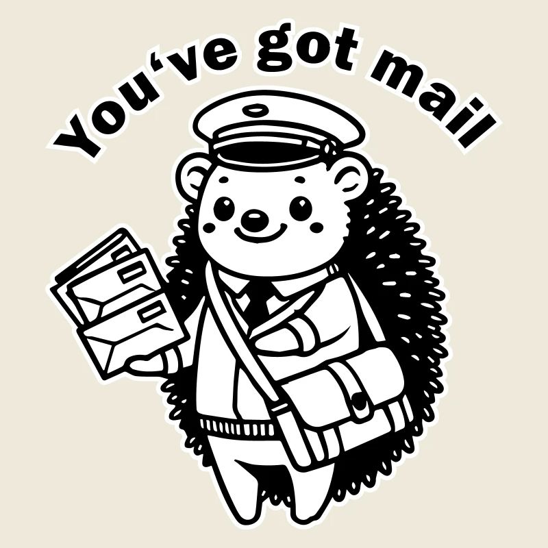 Mailman Hedgehog - "You've got mail" Design