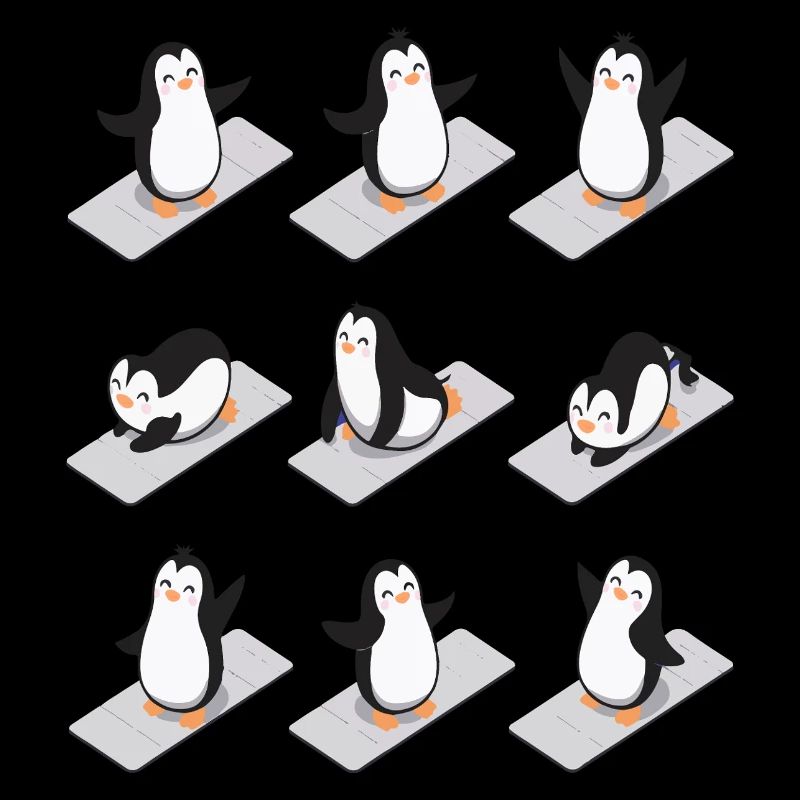 Penguin Yoga Funny