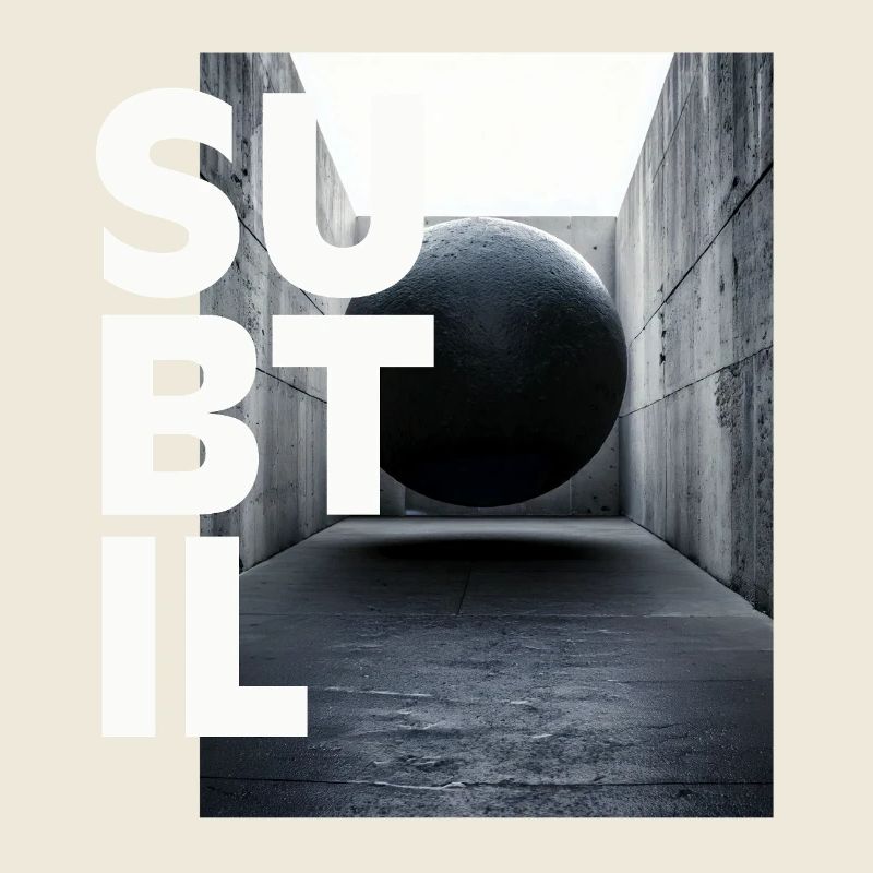 Apesanteur subtil noir et blanc création graphique