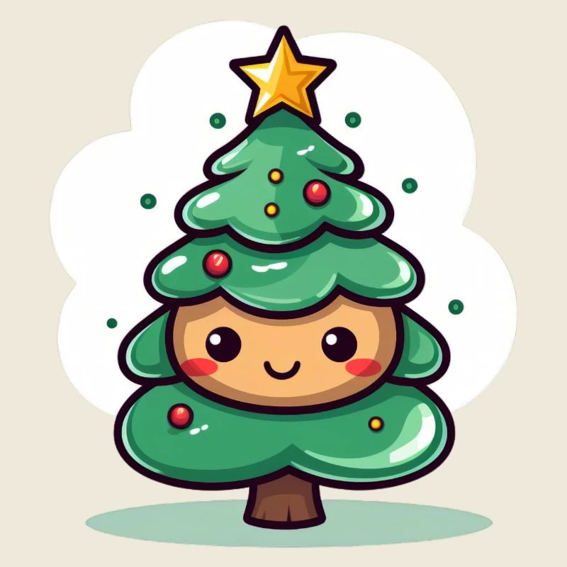 Conception de mascotte d’arbre de Noël mignon