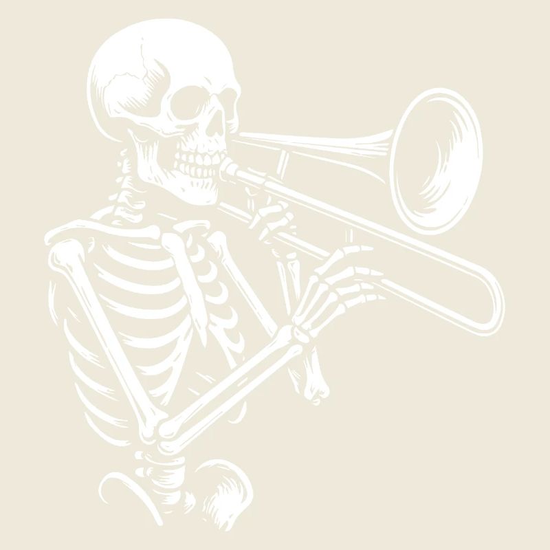 Skelett Trompete Jazz Silhouette