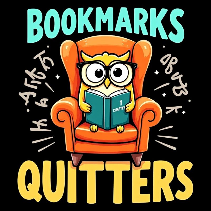 Eule Leser im Sessel Lesezeichen