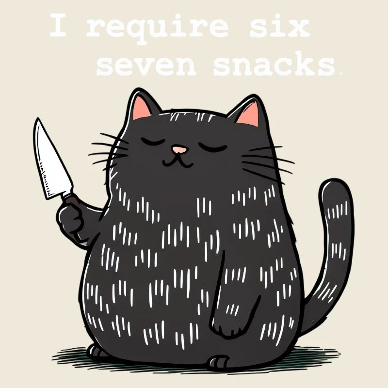 6-7 Internet Meme 6 7 Snack Katze