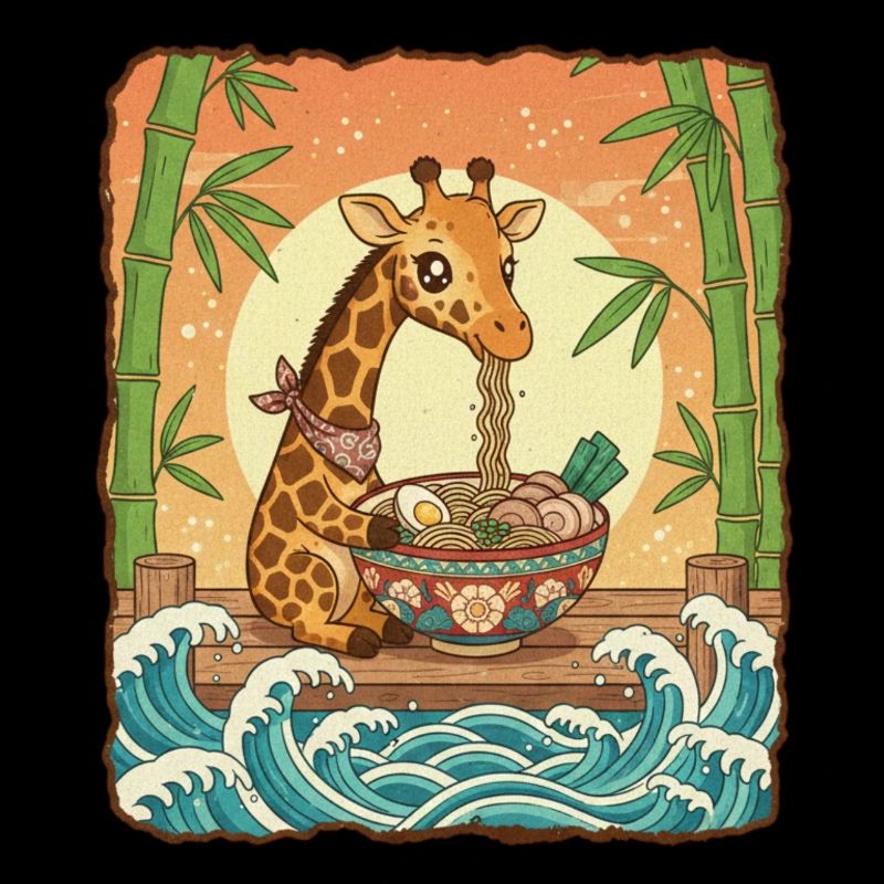 Kawaii Giraffe Ramen Nudeln