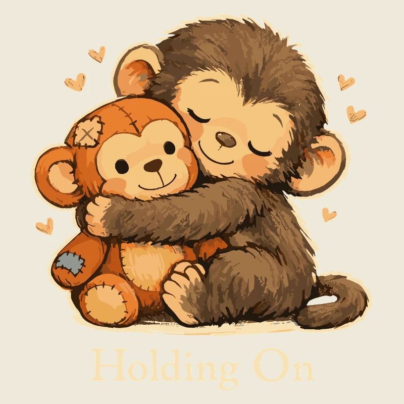 Ängstlicher Affe Emotional Support