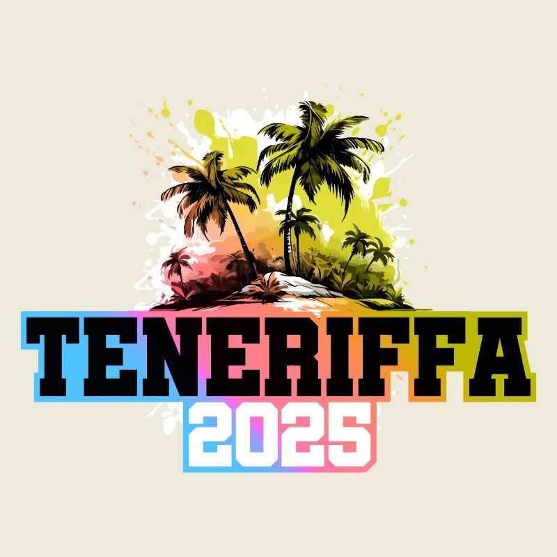 Tenerife 2025 Palm Trees Multicoloured