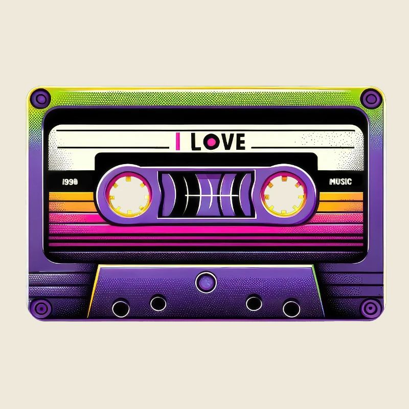 Mixtape rétro néon