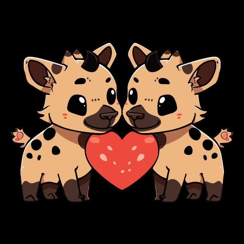 Hyäne Paar Valentinstag