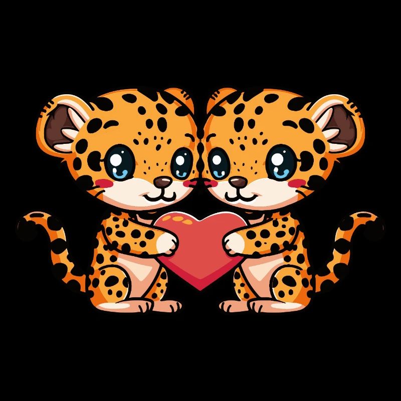 Leopard Paar Herz