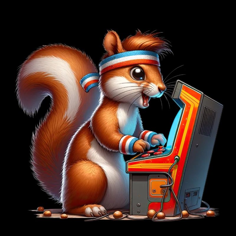 Illustration eines Cartoon-Eichhörnchens