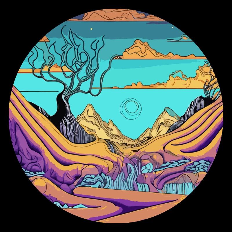 Psychedelic Valley Sunrise