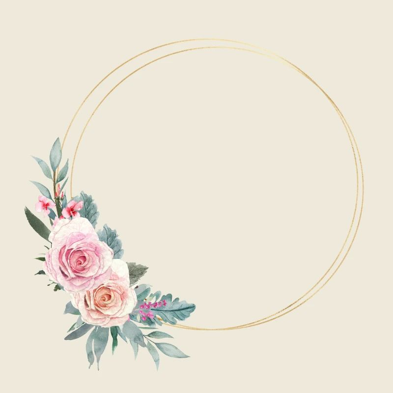 Floral Circle Personalizable