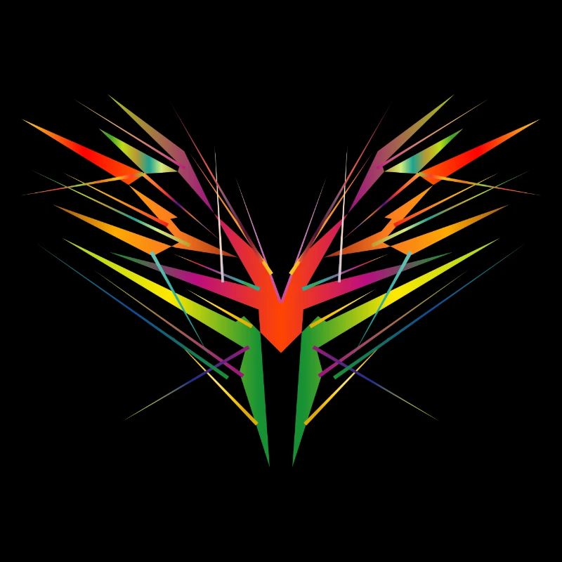 forme d’aile abstraite colorée