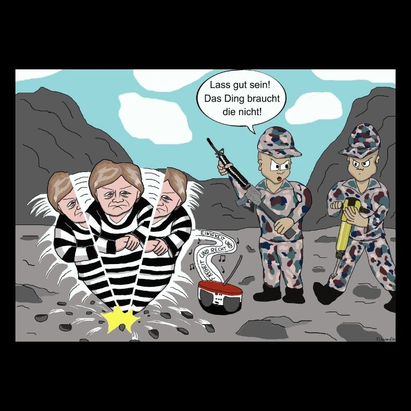 Steinbruch 2_Angela Merkel bei der Arbeit