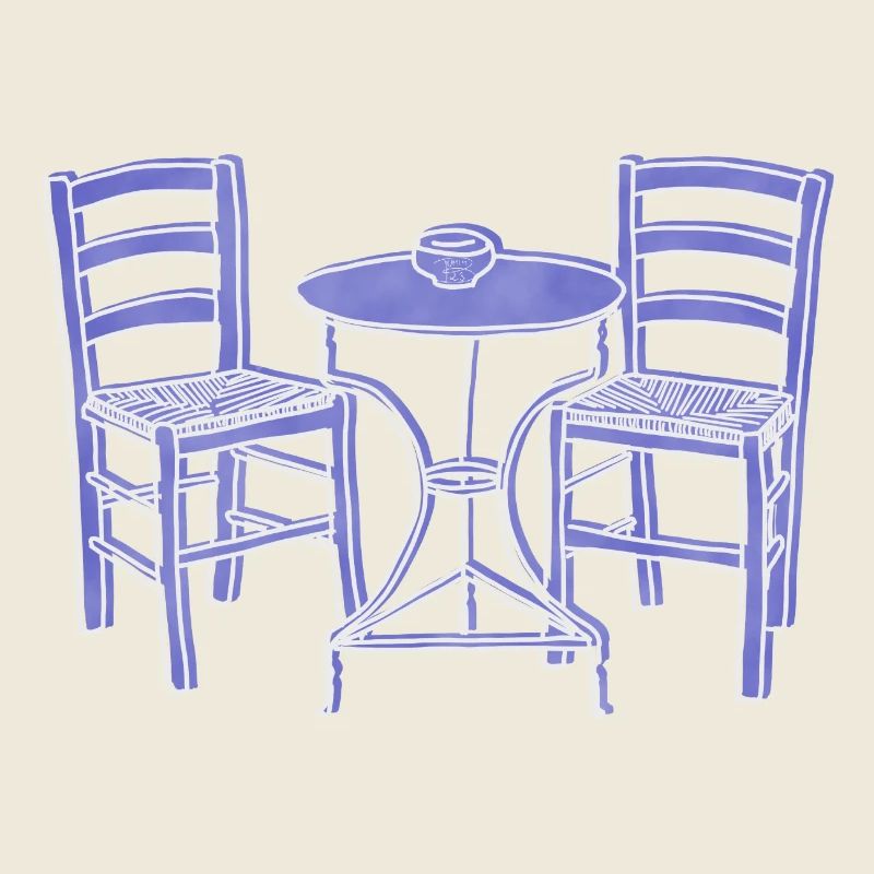 « Taverne », Boho Line Art Design, série « Grèce »
