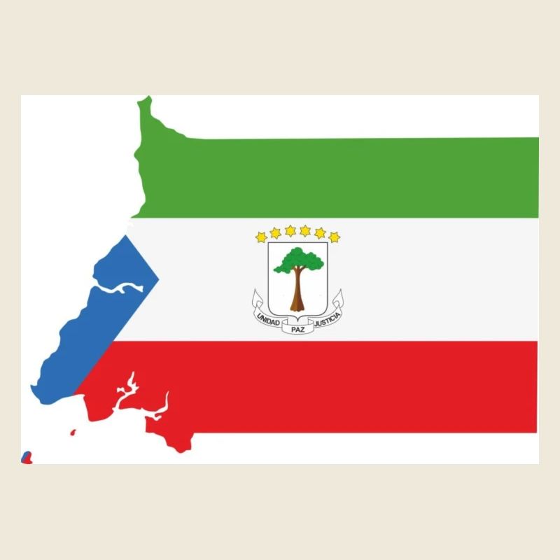 Drapeau de la Guinée équatoriale, Carte