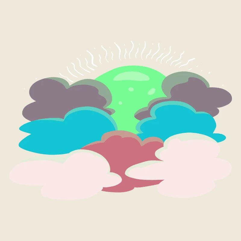 Sonne hinter den Wolken