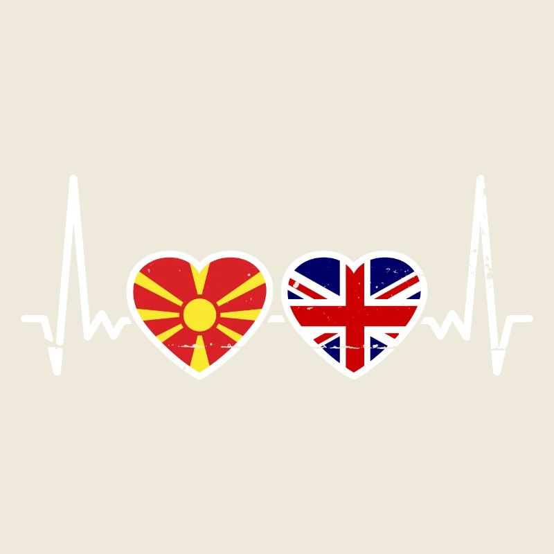 North Macedonia Great Britain Flag