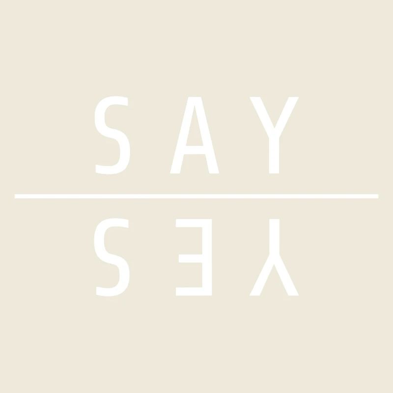 Yes Please Say YES Lettering White Gift