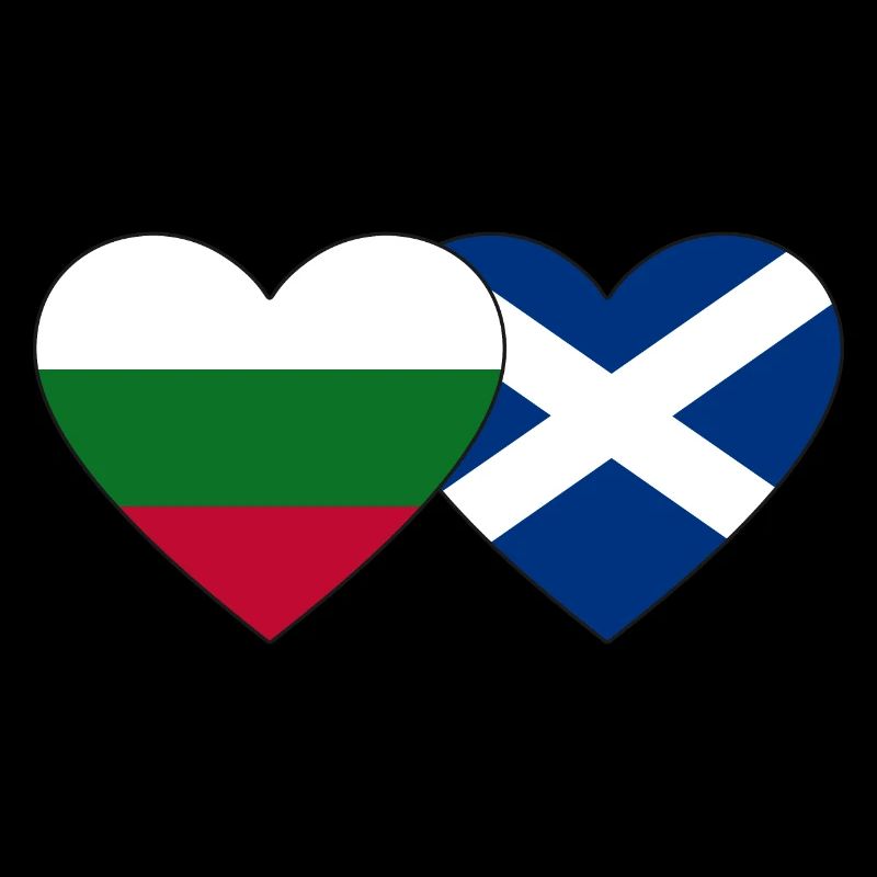 Bulgarie Ecosse Drapeau Coeur