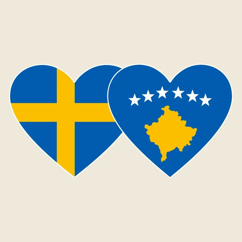 Suède Kosovo Drapeau