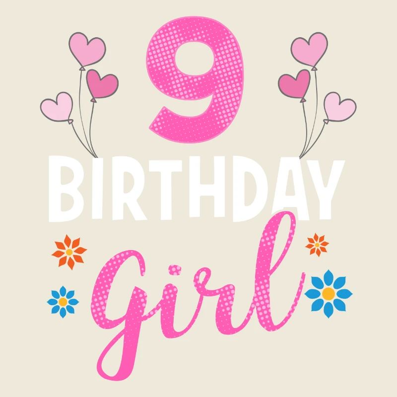 Fille d'anniversaire - 9 ans