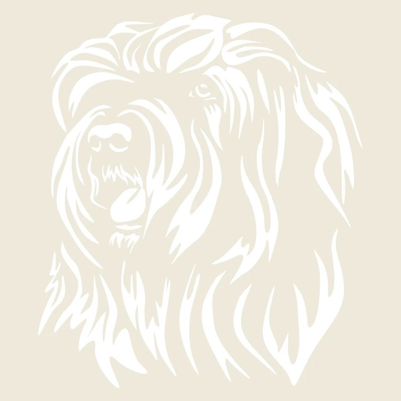 Bearded Collie Head "Black Edition"