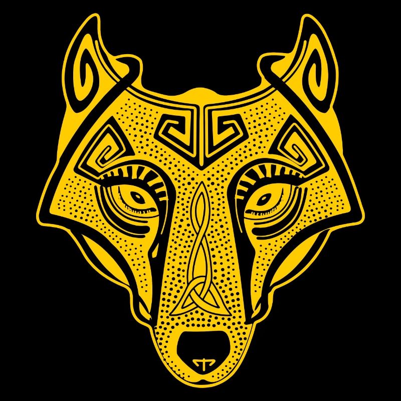 Viking Wolf yellow transparent
