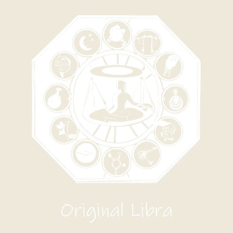 Zodiac sign Libra 002 white